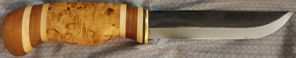 Wood Jewel Big Hunting Knife