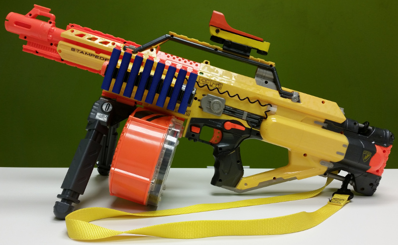 Nerf Stampede (left)