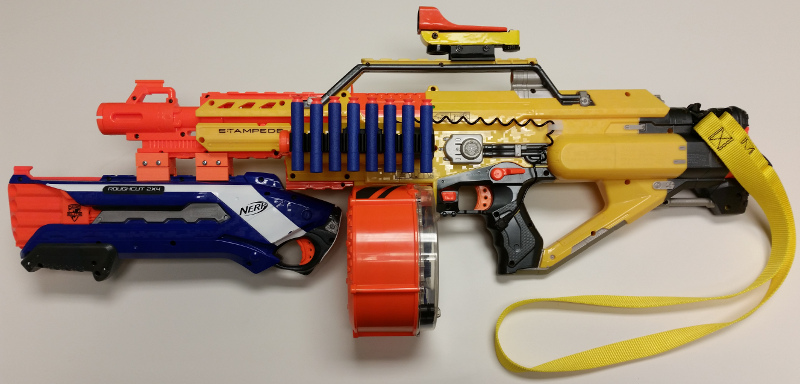 Nerf Stampede with Rough&nbsp;Cut (left)